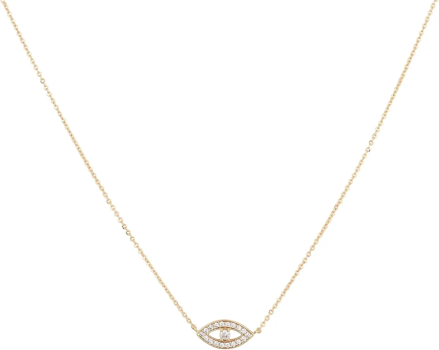 BENEIGE Gold Necklace for Women 14K Gold Plated Evil Eye Necklace Trendy Gold Pendant Necklace Jewelry For Women