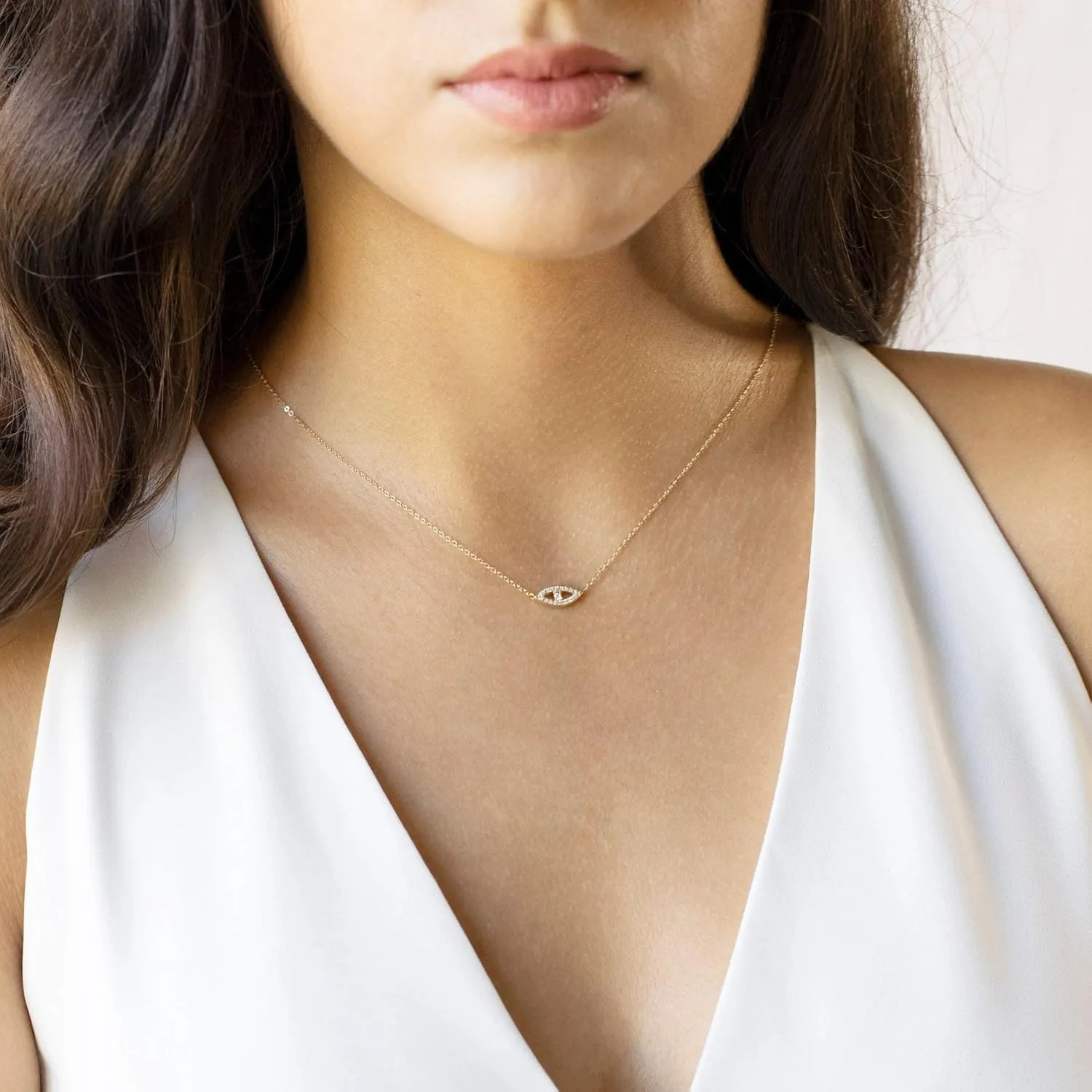 BENEIGE Gold Necklace for Women 14K Gold Plated Evil Eye Necklace Trendy Gold Pendant Necklace Jewelry For Women
