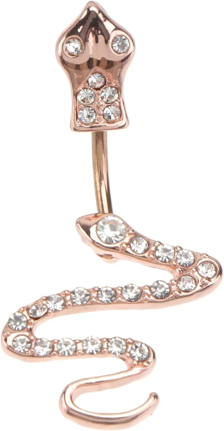 BESPORTBLE 1pc Snake Zircon Navel Pendant Jewelry for Button Ring Stylish Navel Ornament with Snake Design Comfortable and Durable Belly Piercing Accessory
