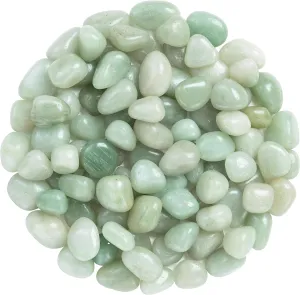 BEZAVO Green Jade Healing Crystals Stones Set Tumbled Stones and Crystals Bulk for Healing, Reiki, Meditation, Witchcraft Crystals Gemstone for Jewelry Making and Spiritual Home Decor 20-25 mm, 1LB