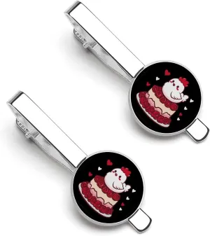 Birthday Cake Hen Chicken Tie Clips for Men Stylish Neck Tie Bar Ideal Gift for Anniversary Wedding Business