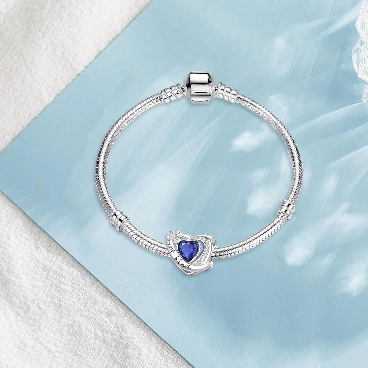 Birthstone Heart Charms 925 Sterling Silver,Love Heart Beads for Charm Bracelets and Necklaces with 5A Cubic Zirconia,Birthday Mothers Day Jewelrys