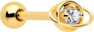 Body Candy 14G Women 316L Stainless Steel Stylish Saturn Mens Barbell Tongue Ring Body Piercing Jewelry 5/8