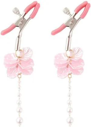 Body Clamps for Women Non-Piercing Body Jewelry AdjustableS Pearl Clamps Body Petal Clips Stainless Steel Body Clips