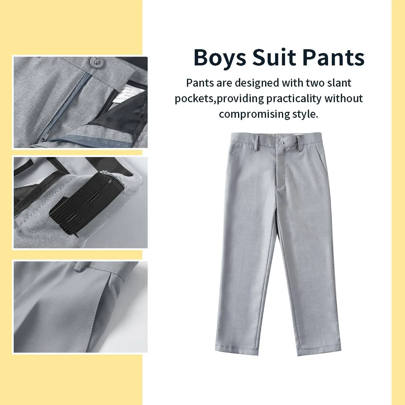 Boys Suit, Kids Formal Tuxedos for Boy Vest and Pants Set, Teen Boys Dress Clothes for Wedding