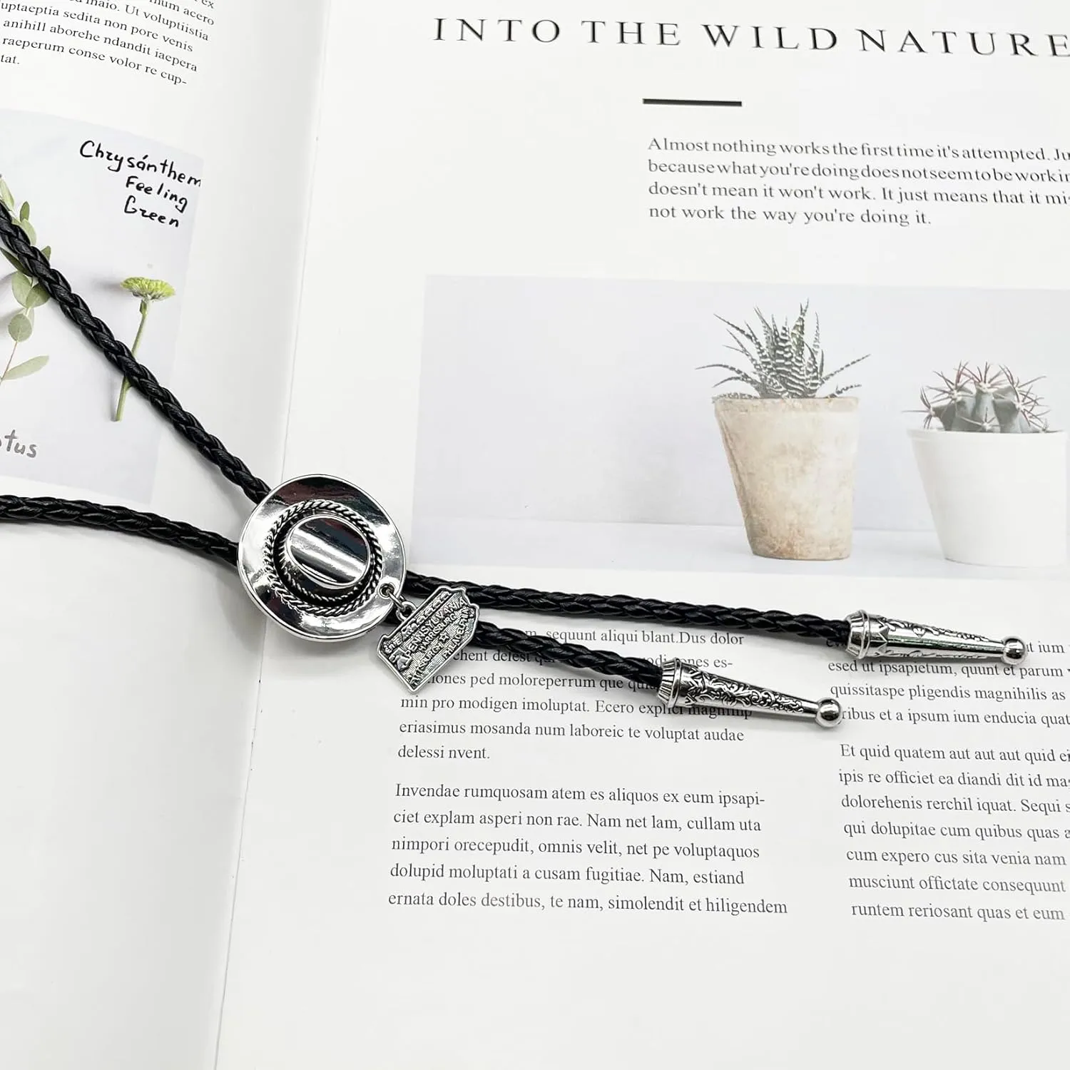 BRBAM Western Cowboy Hat Bolo Tie Vintage Style Antique Silver United States Map Bolo Tie Stylish Retro Cowboy Gift