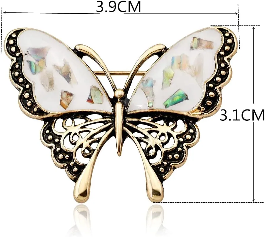 Butterfly Brooch pins Women Enamel Insect Pin Lapel Pin Safety Pin