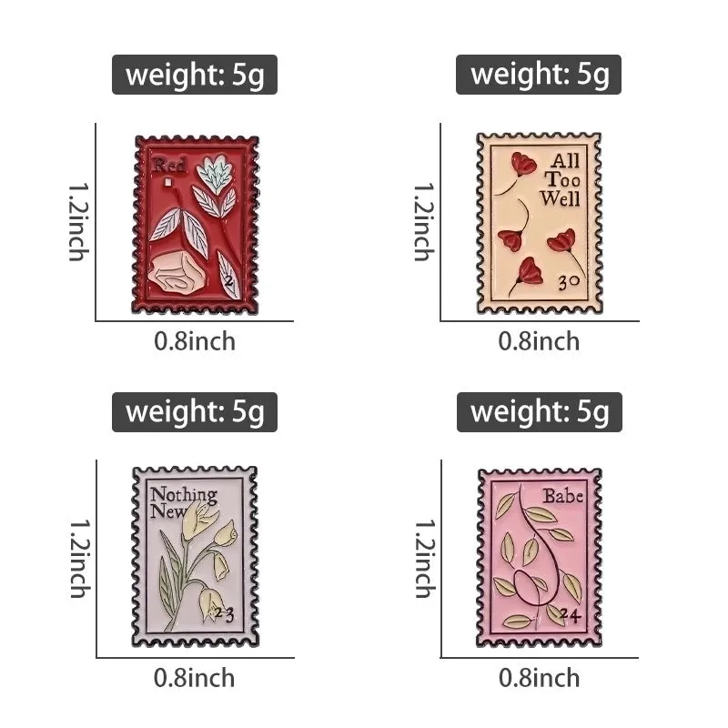 Cartoon Style Modern Style Classic Style Pin Square Leaves Flower Alloy Plating Unisex Brooches