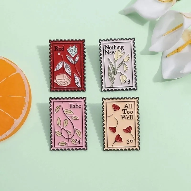 Cartoon Style Modern Style Classic Style Pin Square Leaves Flower Alloy Plating Unisex Brooches