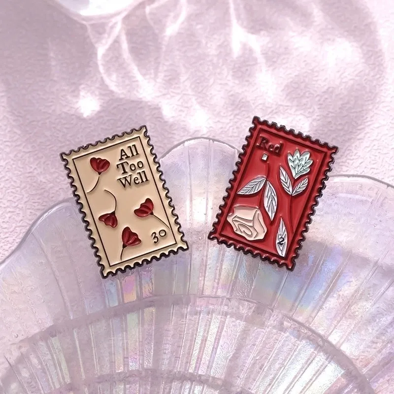 Cartoon Style Modern Style Classic Style Pin Square Leaves Flower Alloy Plating Unisex Brooches