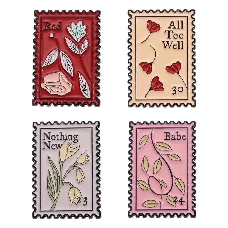 Cartoon Style Modern Style Classic Style Pin Square Leaves Flower Alloy Plating Unisex Brooches