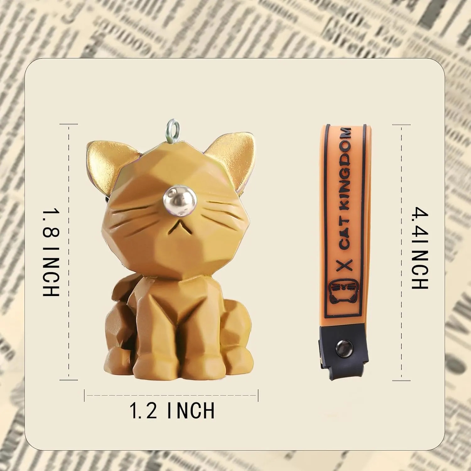 Cat Keychain with Fluffy Pom Pom for Women Purse Handbags - Cute and Stylish Key Ring Bag Charms for Cat Lovers