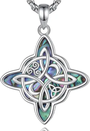 CELESTIA Nudo de Bruja Plata 925 Original Amuletos de Proteccion Witches Knot Necklace - 20 Inch Box Chain