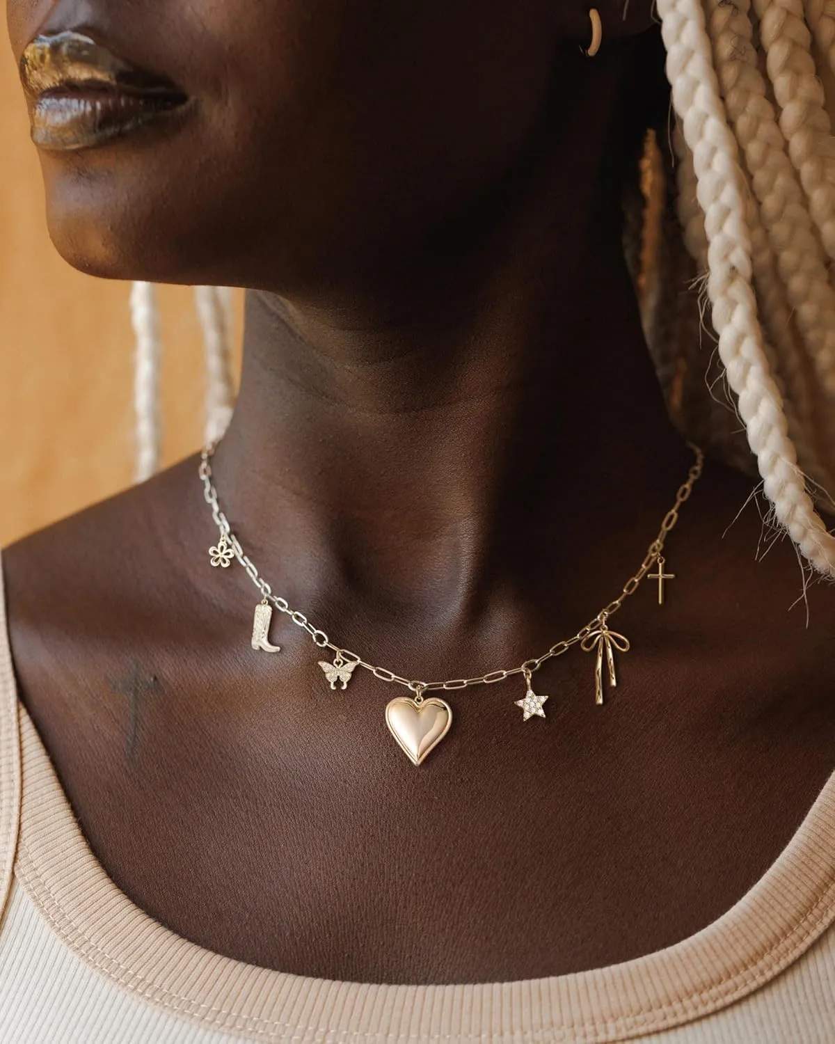 Charm Necklace-14K Gold/Silver Plated Charm Necklace Shell Conch Shell Turtle Starfish Coconut Tree Pearl Necklace Summe Beach Necklaces for Women Dainty Simple Jewelry for Women