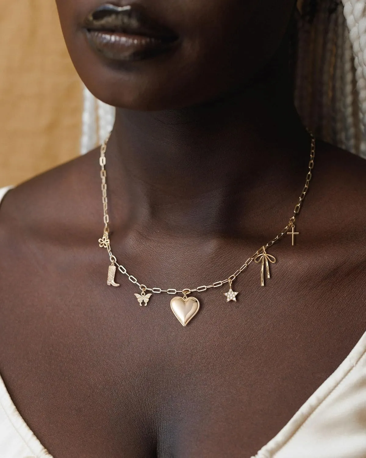 Charm Necklace-14K Gold/Silver Plated Charm Necklace Shell Conch Shell Turtle Starfish Coconut Tree Pearl Necklace Summe Beach Necklaces for Women Dainty Simple Jewelry for Women