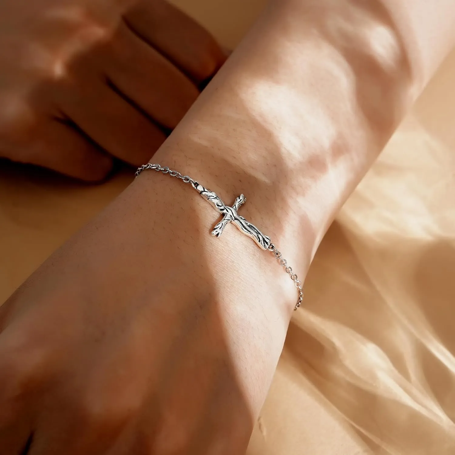 CHIC & ARTSY Opal Bracelet 925 Sterling Silver Synthetic Opal Bracelet Opal Butterfly, Stethoscope, Evil Eye, Cross, Bar, Infinity Bracelet for Women Adjustable Sister Friendship Bracelets Christmas Jewelry