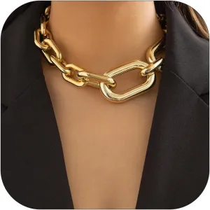 choice of all Chunky Gold Necklace Choker Necklace for Women Statement Necklace Gold Chain Necklace Layered Stack Necklace Christmas Gifts Stocking Stuffers
