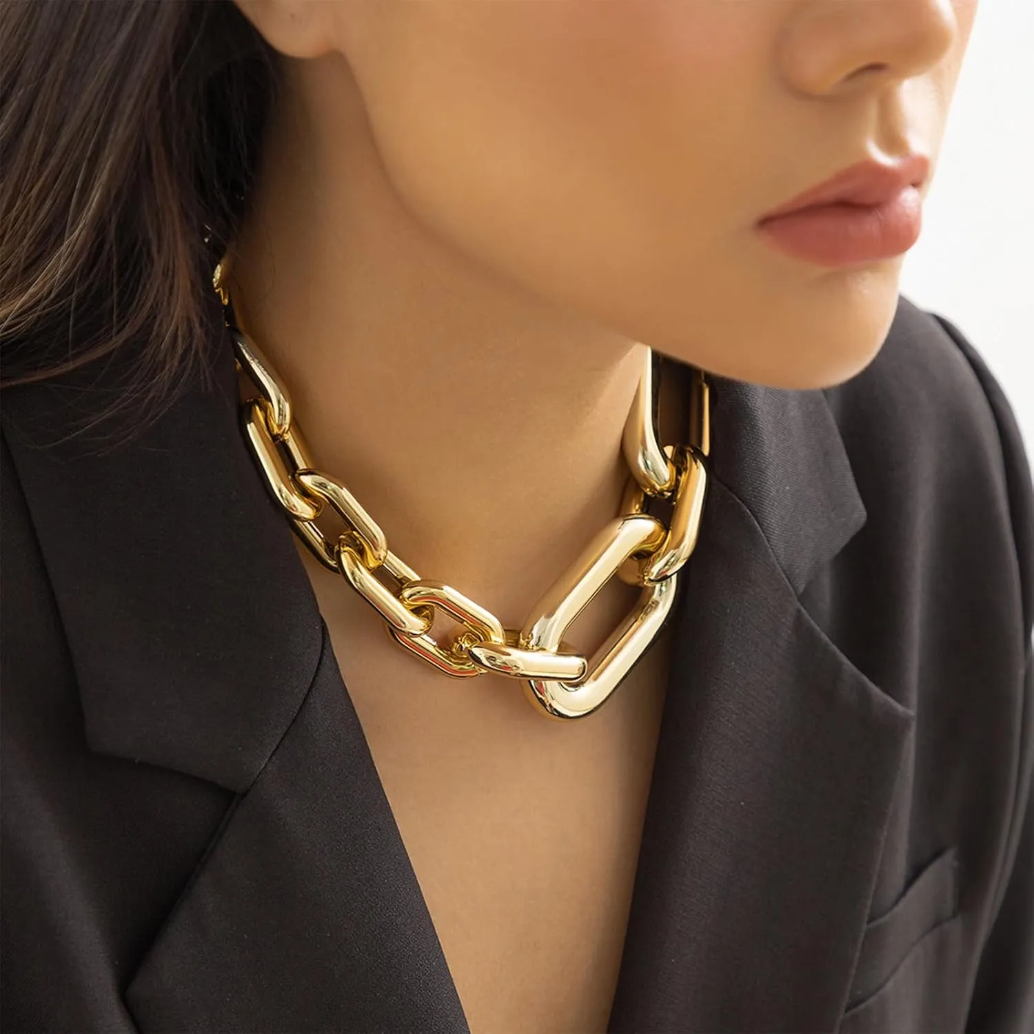 choice of all Chunky Gold Necklace Choker Necklace for Women Statement Necklace Gold Chain Necklace Layered Stack Necklace Christmas Gifts Stocking Stuffers