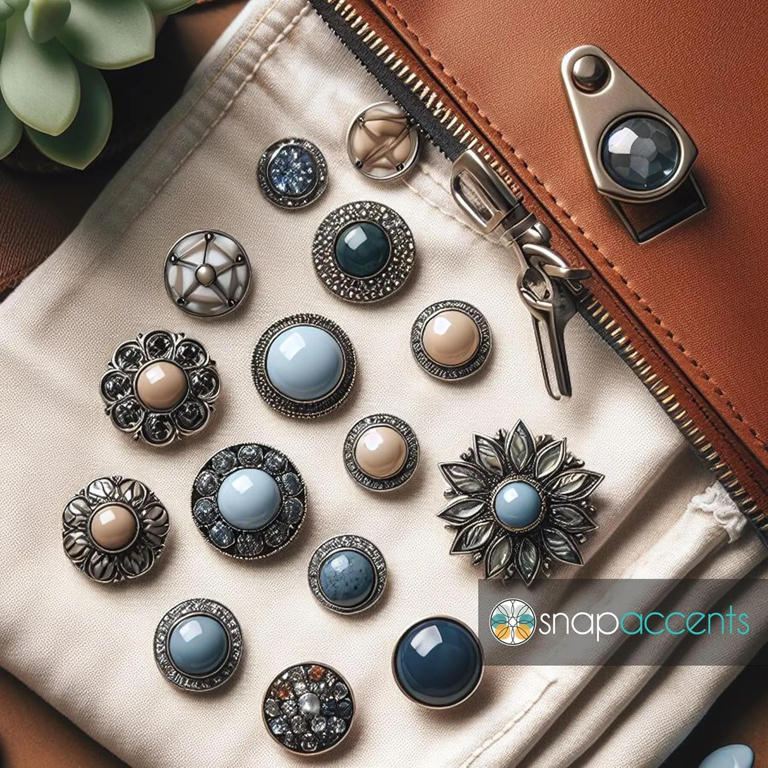 Choose a Color | Snap Jewelry Leather Ginger Charm Bracelet Double Braided Adjustable Band Fits 18MM 20MM Customizable Buttons