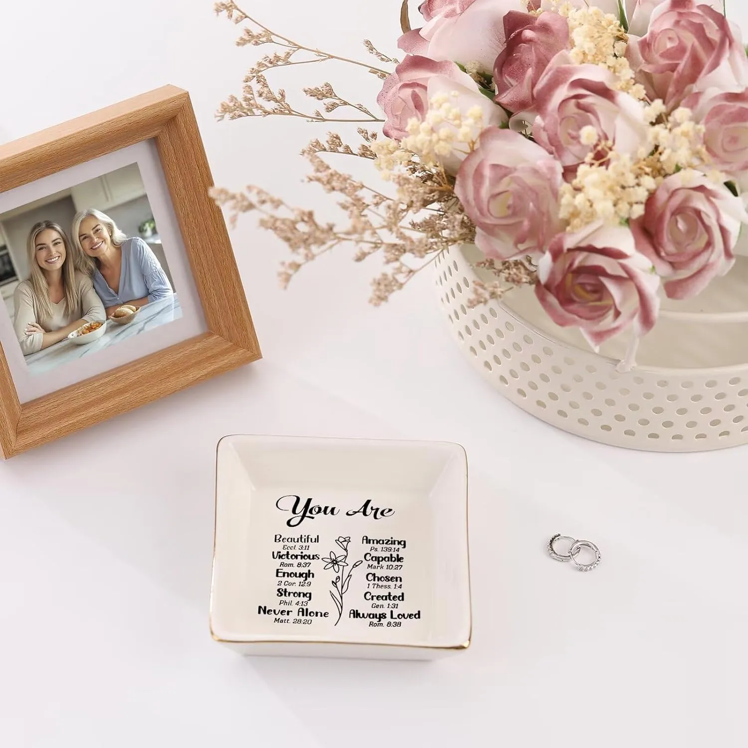 Christian Jewelry Dish Tray Ceramic Trinket Dish Baptism Gifts For Girl Baptism Gifts For Teen Girl Confirmation Gifts For Teen Girls Baptism Gifts Girl Baptism Gifts Christian Gifts For Teen Girls