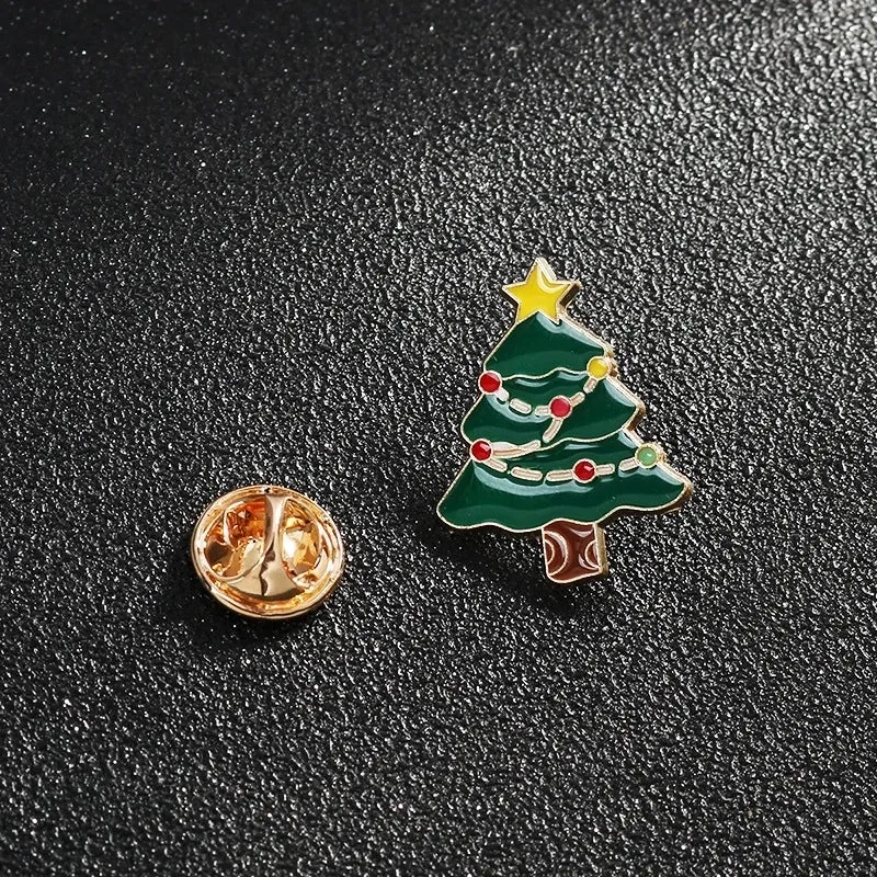 Classic Style Pin Santa Claus Alloy Enamel Unisex Brooches
