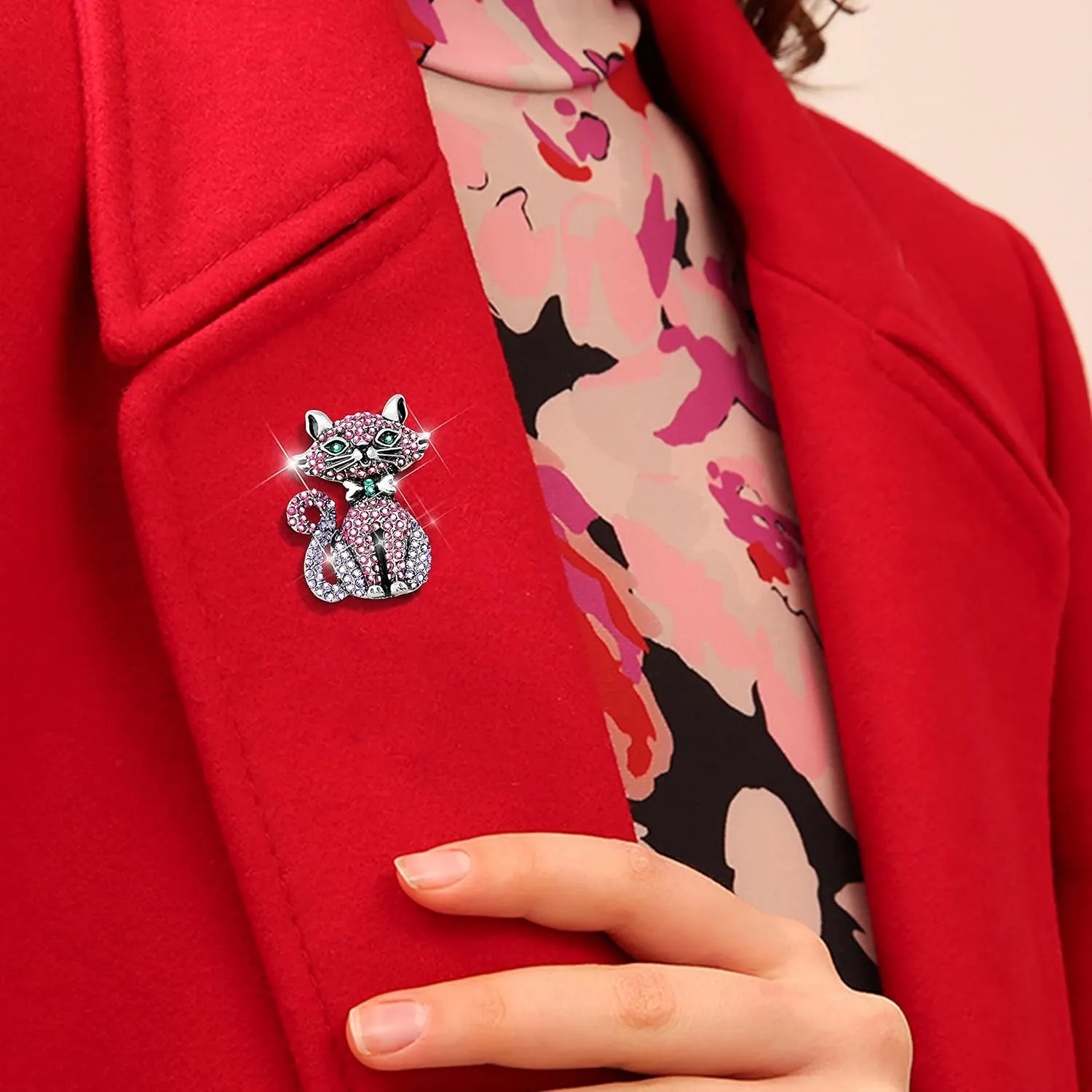 Classical Teddy Bear Rhinestones Bowknot Brooches Cute Animal Cat Enamel Squirrel Pin Corsage Scarf Clips