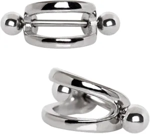 Covet Jewelry 316L Stainless Steel Double Line Cartilage Cuff Earring