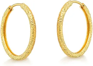 Cracco Gold Plated 18k Hoop Earring, Hypoallergenic Earring, Earring for Women, Earring Elegant and Modern