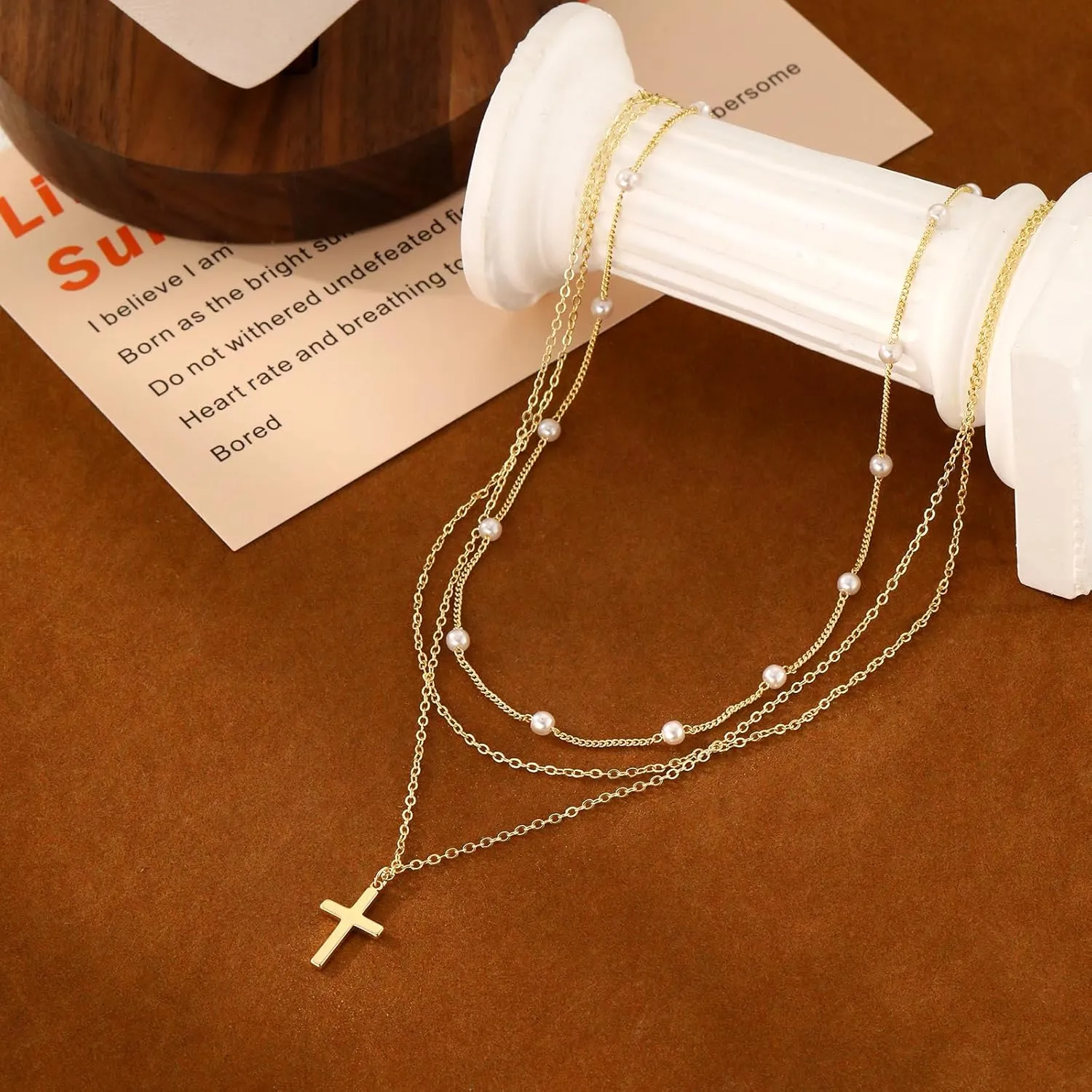 Cross Necklace for Women, 14K Gold Plated/Sterling Silver Cross Necklace for Women Cross Faith Necklace Layered Cross Necklace Gold Jewelry for Women