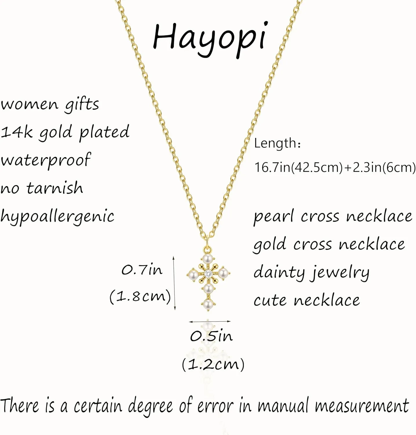 Cross Necklace for Women Trendy,Dainty 14K Gold Plated Cross Pendant Cute Choker Necklace Simple Sideway Cross Necklaces for Women Gold Jewelry Baptism Gifts