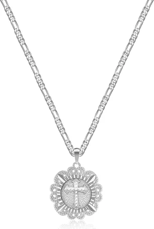 Cross Necklace for Women,14K Gold Plated/Silver/Rose Gold Cubic Zirconia Cross Faith Pendant Necklaces Festival Jewelry Gifts
