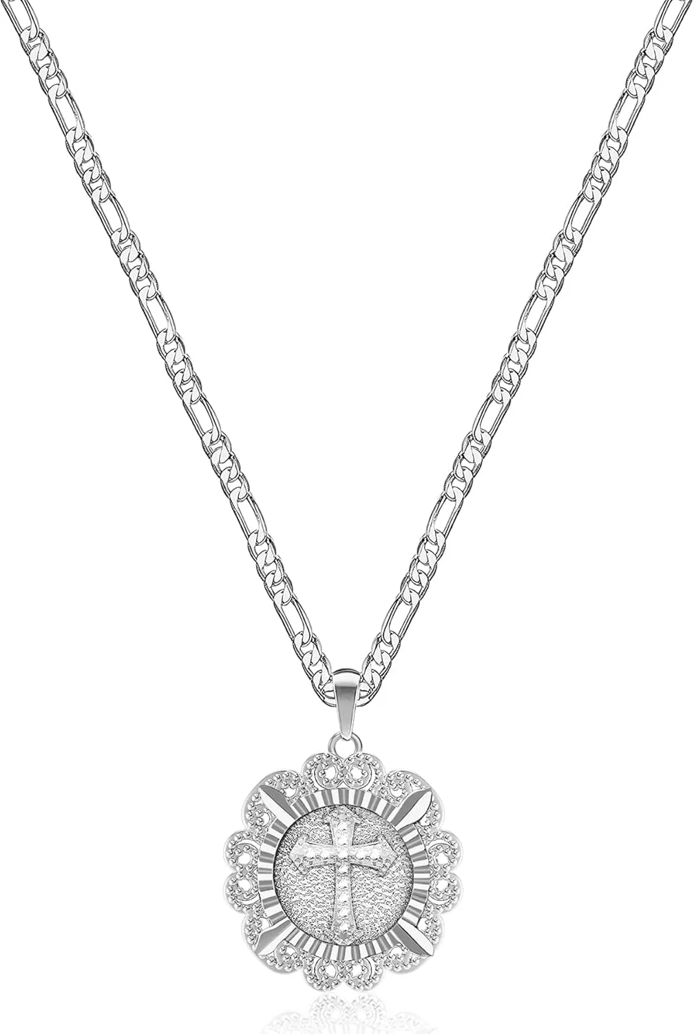 Cross Necklace for Women,14K Gold Plated/Silver/Rose Gold Cubic Zirconia Cross Faith Pendant Necklaces Festival Jewelry Gifts
