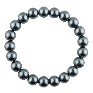 CRYSTALIS Grey Pearl Elastic Stretchable Bracelet, Enchanting Chakra Beads, Healing Yoga & Meditation Beads, Jewelry for Men & Women Bracelet, Gift Giving Bracelet, 7.25 to 7.50 inch