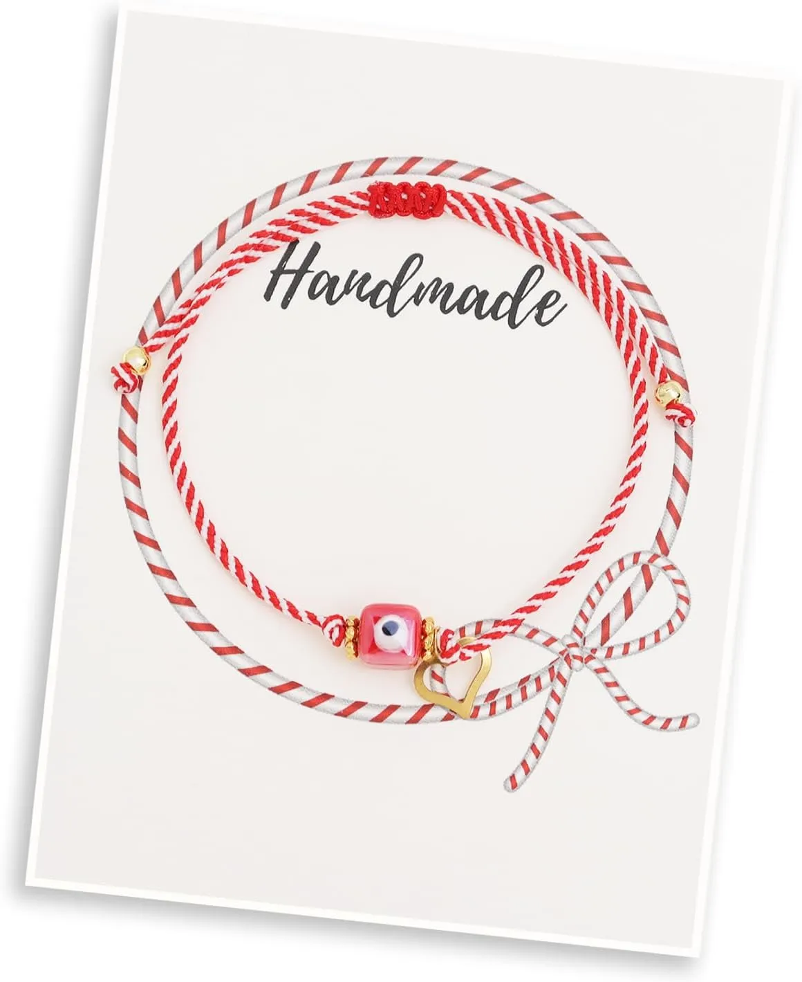 Cubic Evil Eye Bracelets for Women, Handmade Red String Gold Protection Bracelet Adjustable Friendship Bracelet Holiday Jewelry Gifts.
