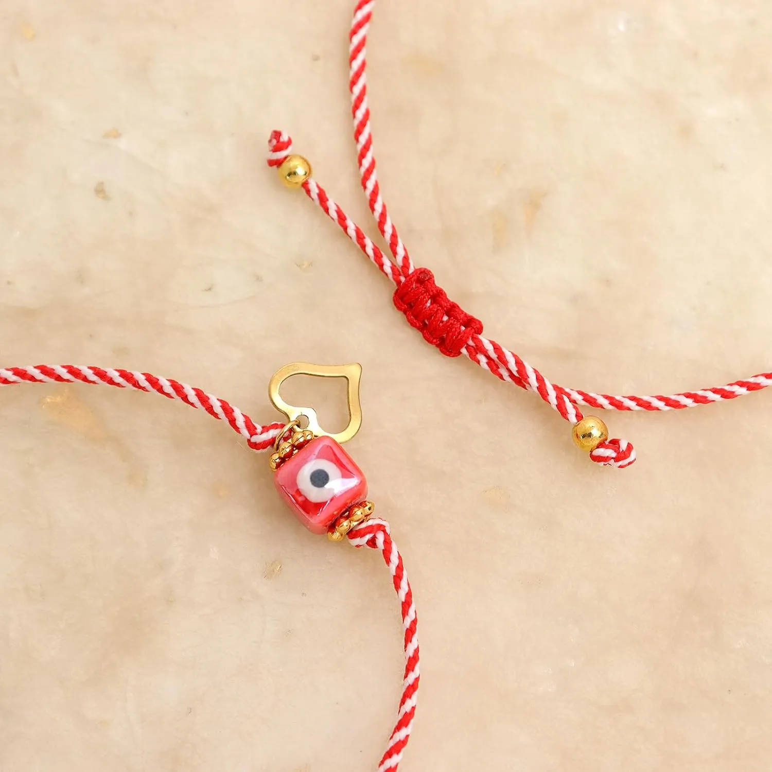 Cubic Evil Eye Bracelets for Women, Handmade Red String Gold Protection Bracelet Adjustable Friendship Bracelet Holiday Jewelry Gifts.