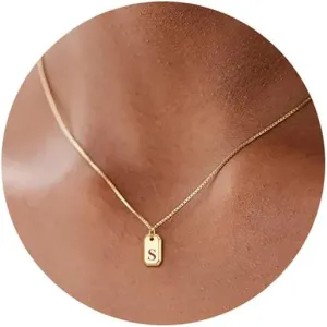 Custom Bubble 3D Letter Necklace Personalized Name Necklace 14K Gold Graduation Gifts Initial Necklace Dainty Charm Balloon Handmade Jewelry for Women Customized Alphabet Pendant A-Z