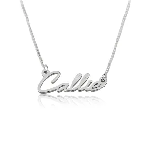 Custom Handwritten Name Necklace  Personalized Sterling Silver or Gold Plated Nameplate Jewelry  Delicate Custom Name Chain Gift for Women or Girls