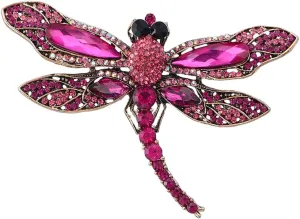 Cute Dragonfly Lapel Brooch Pin for Women Girls Cubic Zirconia Australia Rhinestone Pins Clip Sweater Scarves Jackets Dress Badge Backpacks Brooches Pins Dainty Jewelry Gifts Birthday