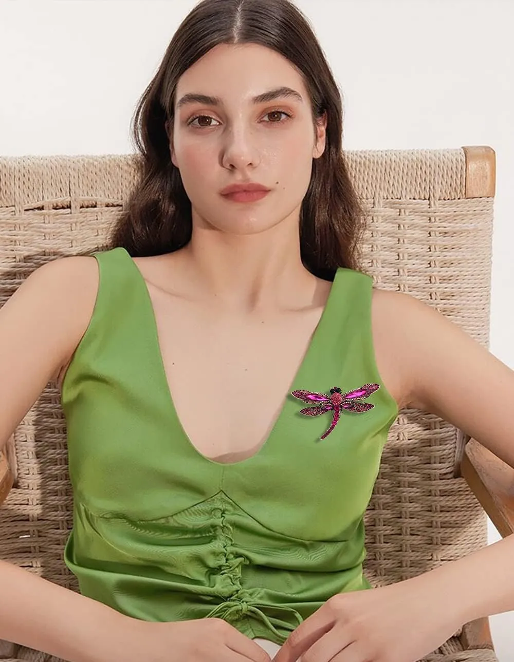 Cute Dragonfly Lapel Brooch Pin for Women Girls Cubic Zirconia Australia Rhinestone Pins Clip Sweater Scarves Jackets Dress Badge Backpacks Brooches Pins Dainty Jewelry Gifts Birthday