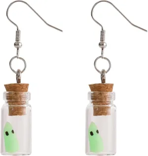 Cute Ghost Necklace Glow-In-The-Dark Ghost Charm Necklace Halloween The Adopt A Ghost in a Jar Necklace