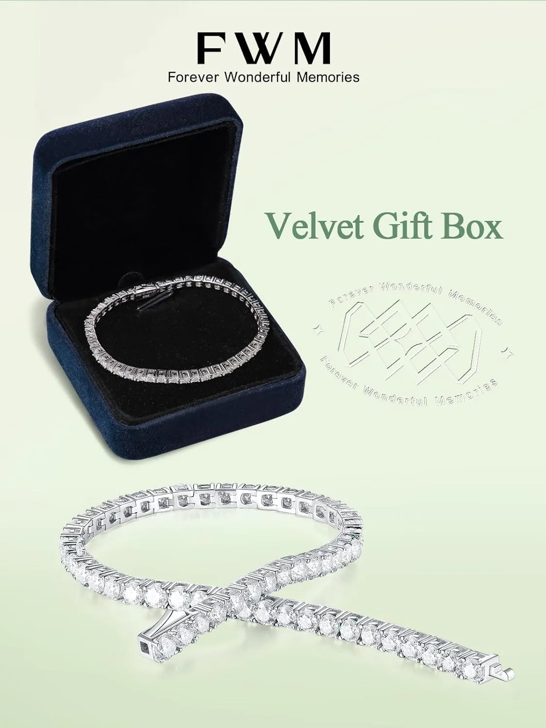D Color VVS1 Clarity Moissanite and Genuine Sapphire/Emerald Tennis Bracelets for Women 2.22ct-10.45ct, Solid 925 Sterling Silver, Anniversary Wedding Valentines Jewelry for Her, Length 5.9-7.5 Inch(15-19cm)