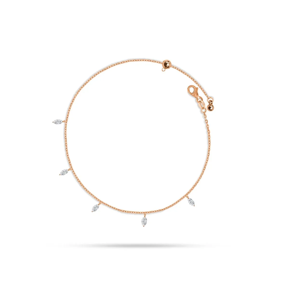 Dangling Marquise Diamond Anklet
