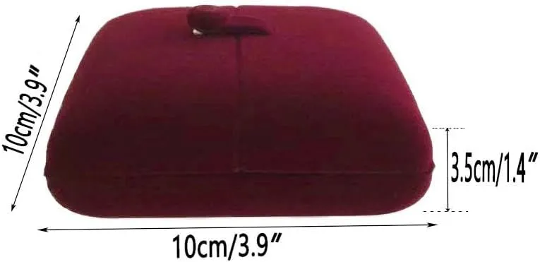 Dark Red Maroon Premium Quality Velvet Jewelry Box Present Case for Brooch Pin Wedding Birthday Present Packaging