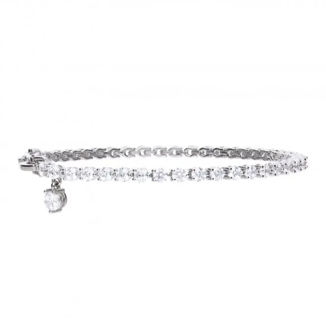 Diamonfire Silver White Cubic Zirconia Tennis Bracelet B5085