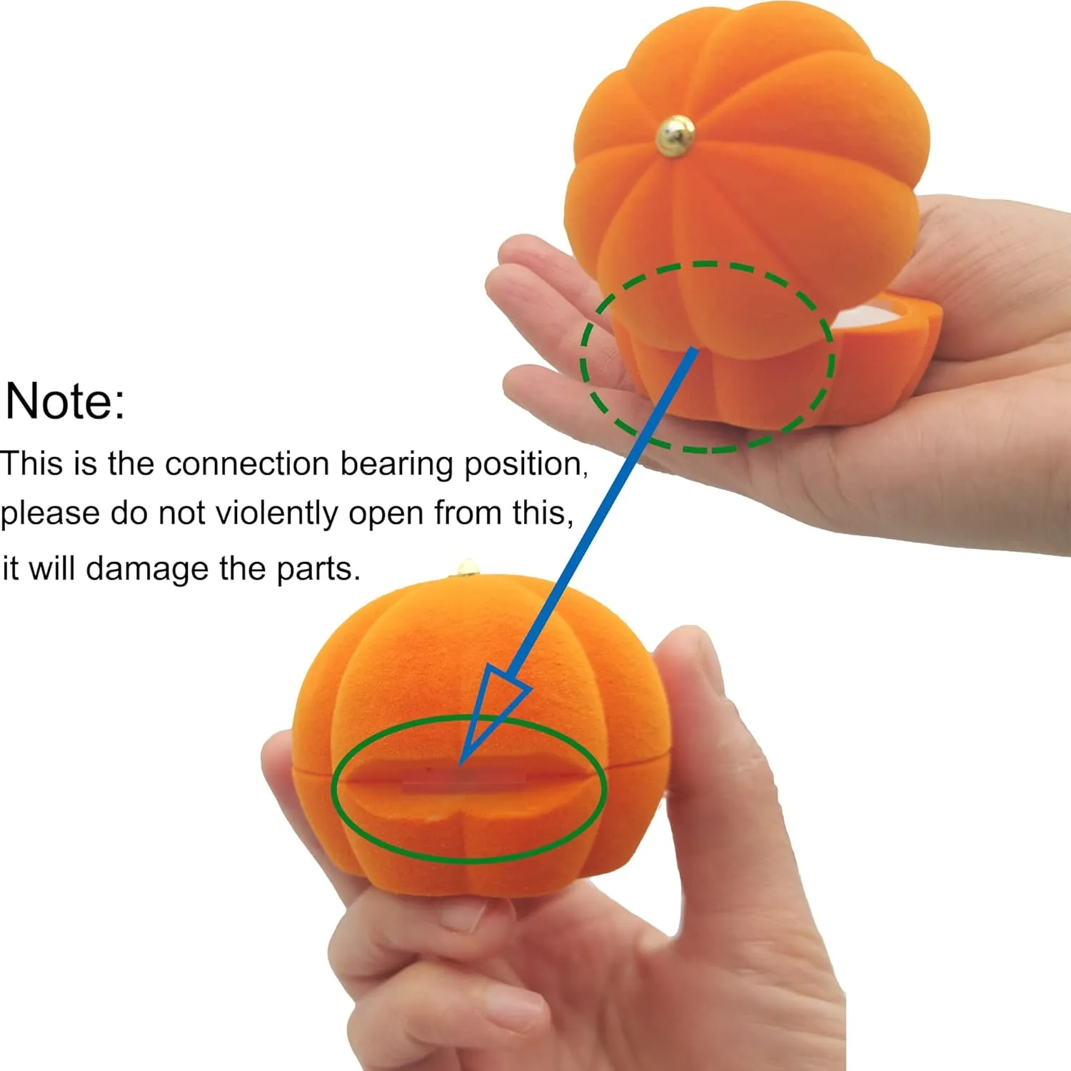 DIYOMR Cute Single Ring Box with Silver Moon DIY Small Chain, Miniature Jewelry Case Cartoon Delicate Plush Small Box For Jewelry Gift Decor Storage (Flower Basket)