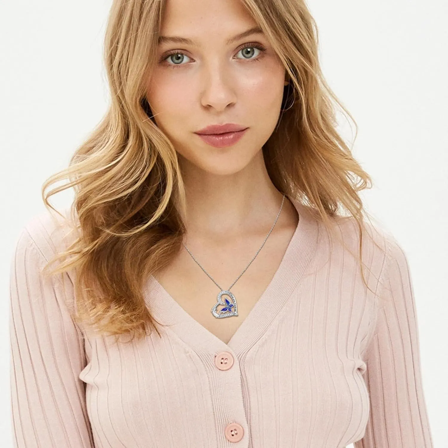Dragonfly/Butterfly Filigree Necklace 925 Sterling Silver Teardrop Moonstone Pendant Necklace Heart Celtic Moon Jewelry Irish Gifts for Women Mother's Day