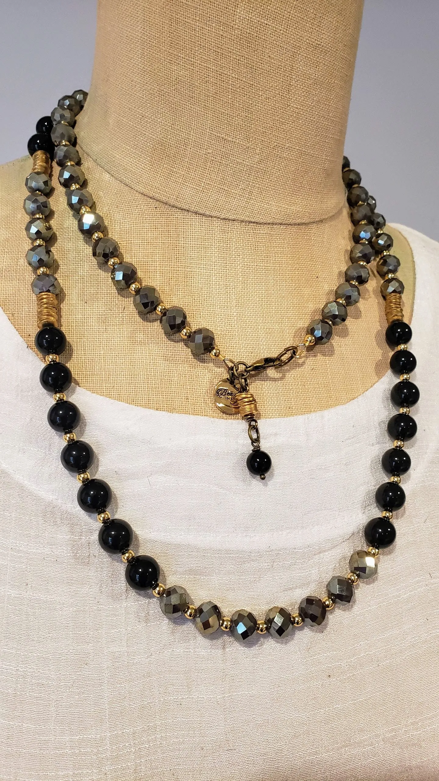Dressy Chic Black Gemstone Necklace
