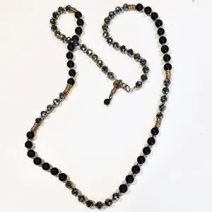 Dressy Chic Black Gemstone Necklace