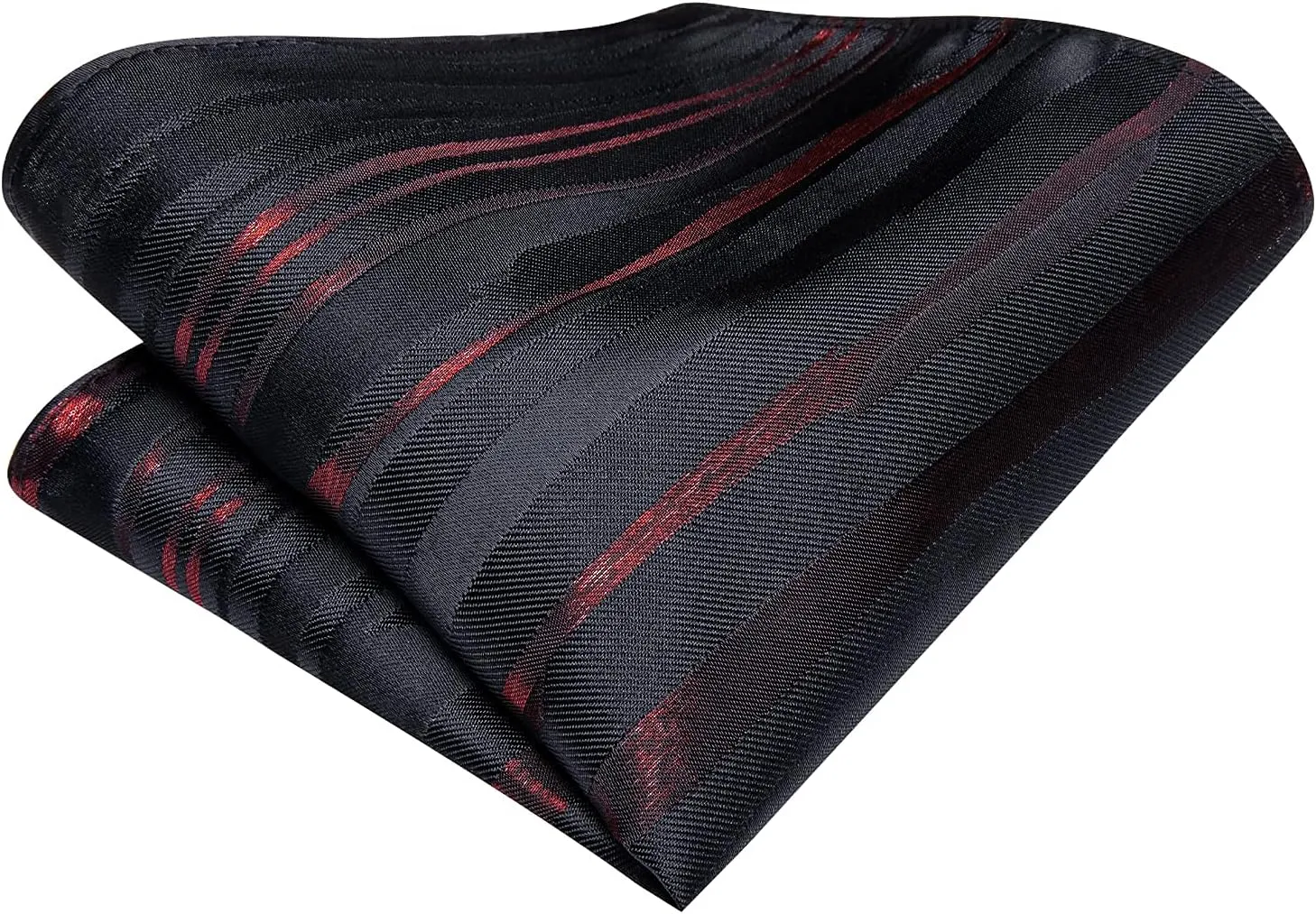 Dubulle Mens Paisley Striped Tie and Handkerchief Cufflinks Tie Set for Men Wedding Business Formal