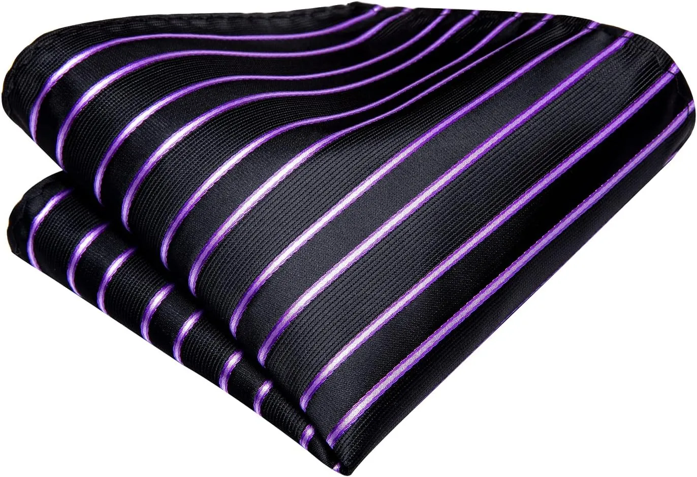 Dubulle Mens Paisley Striped Tie and Handkerchief Cufflinks Tie Set for Men Wedding Business Formal